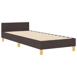 Bed Frame In Dark Brown, 90X190 Cm, Fabric