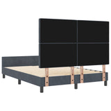 Bed Frame Dark Grey 160X200 Cm Velvet