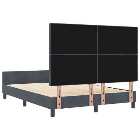 Bed Frame Dark Grey 160X200 Cm Velvet