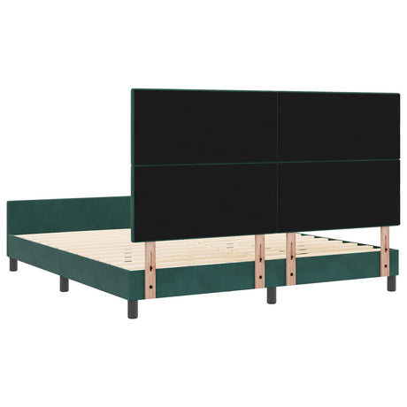 Bed Frame Dark Green 180X200 Cm Velvet