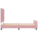 Bed Frame Pink 120X200 Cm Velvet