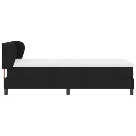 Box Spring Bed With Mattress Black 90X190 Cm Fabric