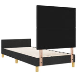 Black Fabric Bed Frame 100X200 Cm