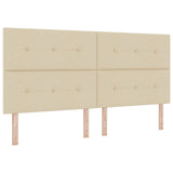 Bed Frame Cream 200X200 Cm Fabric