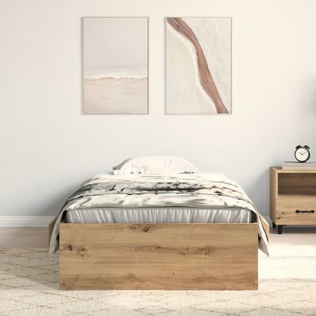 Bed Frame Artisan Oak 90X190 Cm Engineered Wood