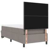 Box Spring Bed With Mattress & Bench Grey 80X200 Cm Fabric