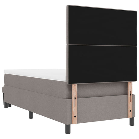 Box Spring Bed With Mattress & Bench Grey 80X200 Cm Fabric