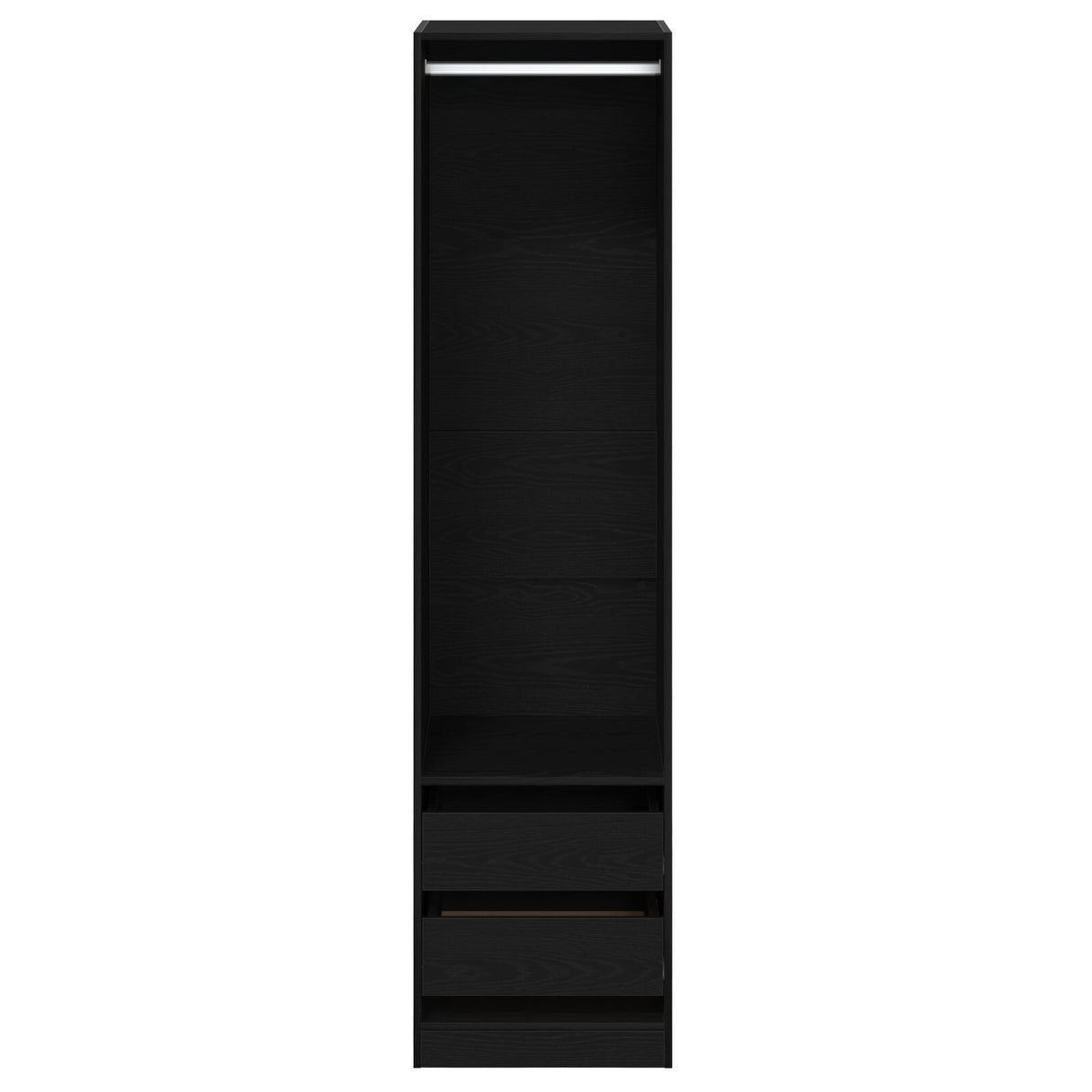 Wardrobe - Black Oak, 50X50X200 Cm, Made Of Engineered Wood