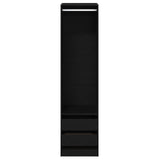 Wardrobe - Black Oak, 50X50X200 Cm, Made Of Engineered Wood