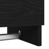 Black Oak Wardrobe - 100X32.5X35 Cm, Made From Engineered Wood