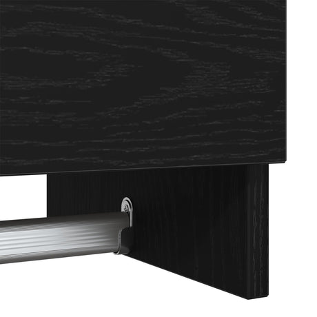 Black Oak Wardrobe - 100X32.5X35 Cm, Made From Engineered Wood