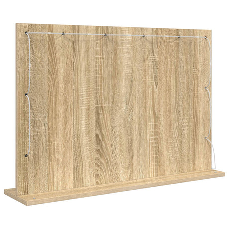 Vanity Mirror Sonoma Oak Engineered Wood, Glass 80 X 55 X 18 Cm