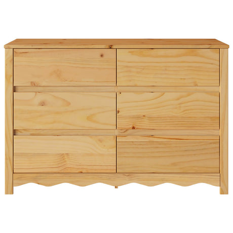 Chest Of Drawers &quot;Drammen&quot; 111X43X73,5 Cm Solid Wood Pine