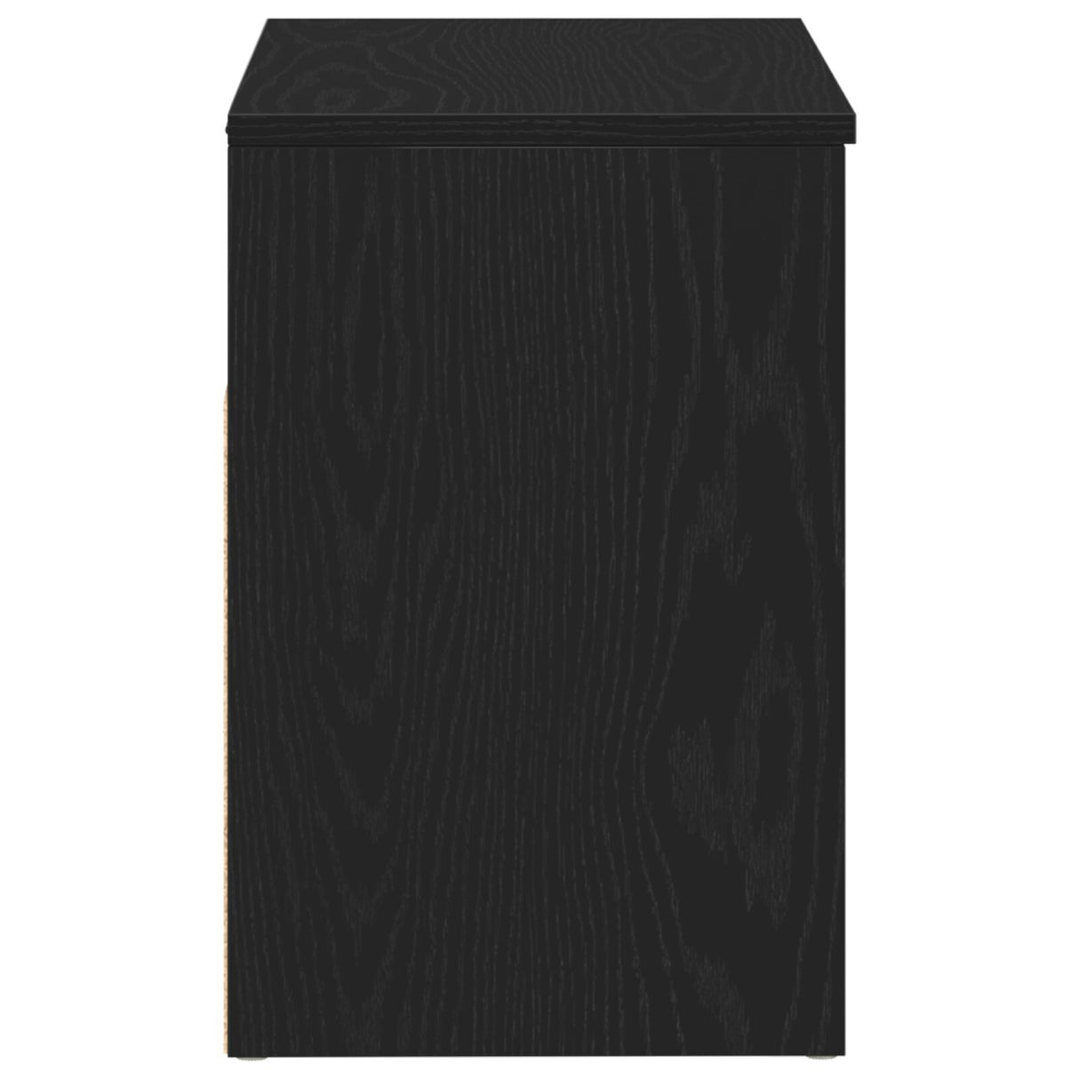 Hall Bench Black Oak 60X30X45 Cm Engineered Wood