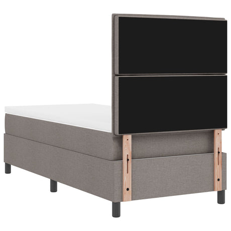 Box Spring Bed With Mattress Taupe 80X200 Cm Fabric