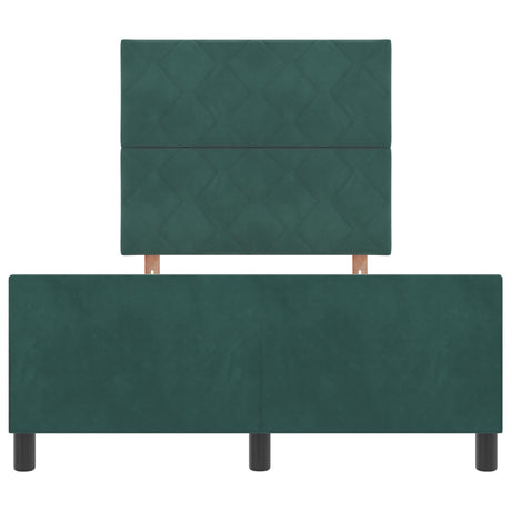 Bed Frame Dark Green 120X200 Cm Velvet