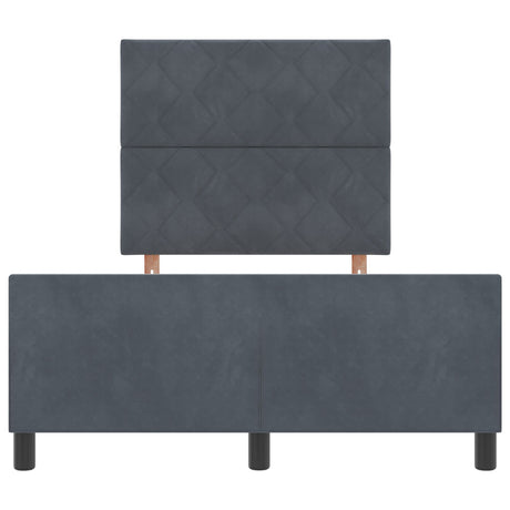 Bed Frame Dark Grey 120X200 Cm Velvet