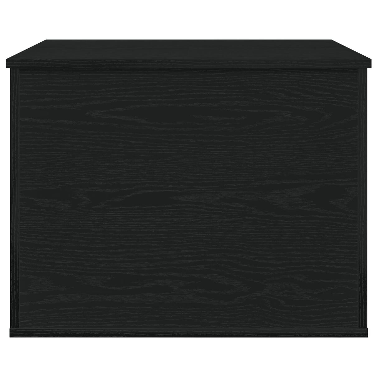 Storage Box With Lid Black Oak 60X42X46 Cm Engineered Wood