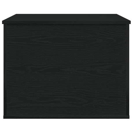 Storage Box With Lid Black Oak 60X42X46 Cm Engineered Wood