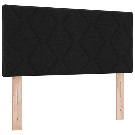 Box Spring Bed With Mattress & Led Black 120X200 Cm Fabric