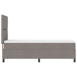 Box Spring Bed With Mattress & Led Taupe 80X200 Cm Fabric