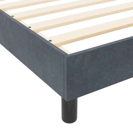Bed Frame Dark Grey 120X200 Cm Velvet
