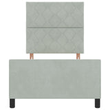 Bed Frame Light Grey 100X200 Cm Velvet