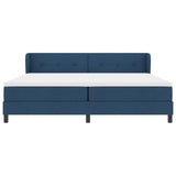 Box Spring Bed With Mattress Blue 200X200 Cm Fabric