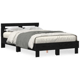 Solid Bed Frame Black Oak Solid Wood 120 X 200 Cm Durable