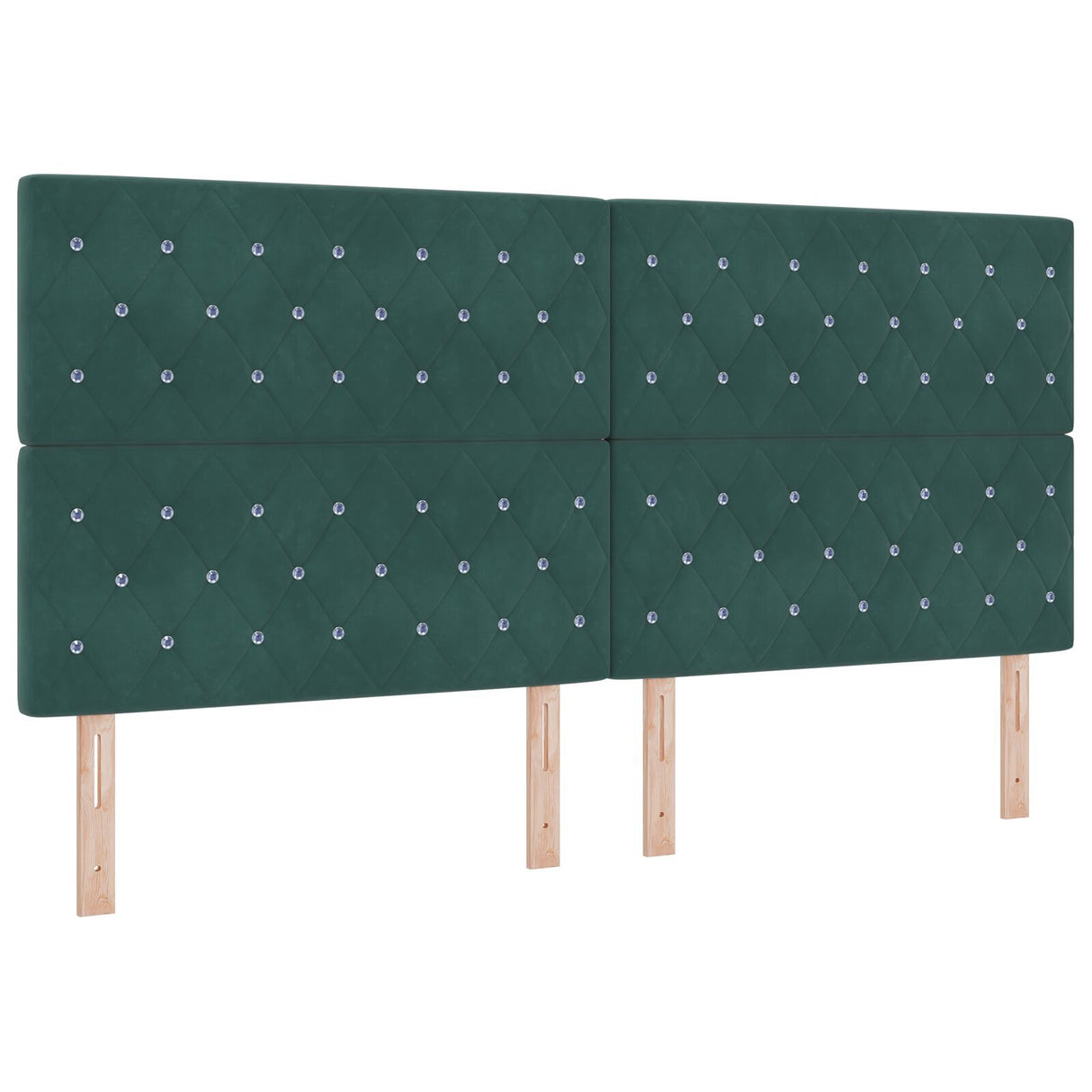 Box Spring Bed With Mattress Dark Green 200X200 Cm Velvet