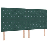 Box Spring Bed With Mattress Dark Green 200X200 Cm Velvet