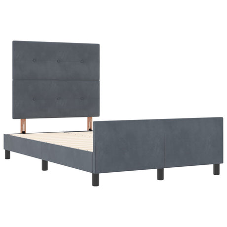 Bed Frame Dark Grey 120X200 Cm Velvet