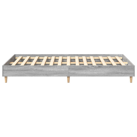 Bed Frame 120X190 Cm Grey Sonoma Engineered Wood