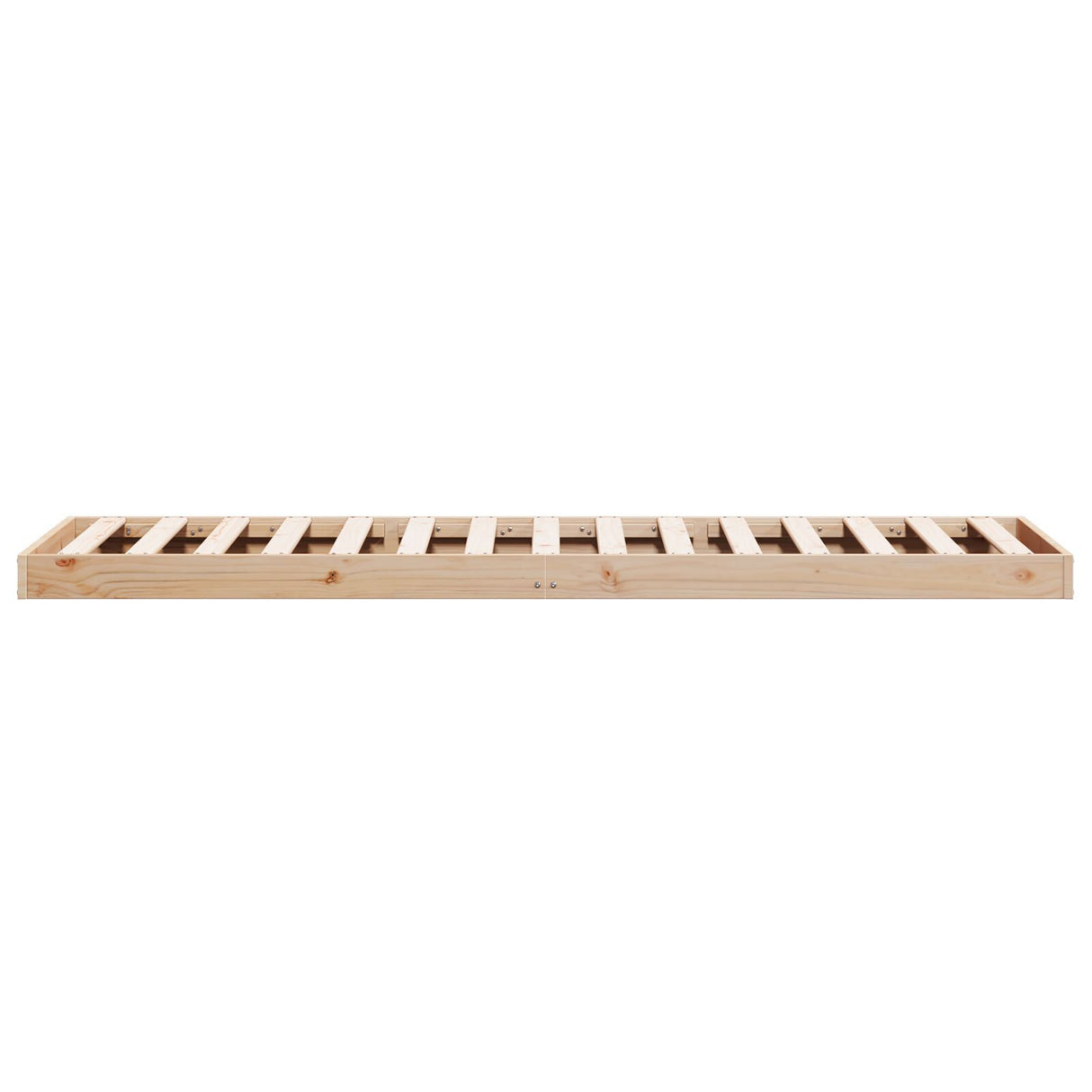 Floor Bed Frame White 100X220 Cm Solid Wood Pine