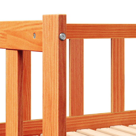 Pull-Out Day Bed Without Mattress Wax Brown 2X(80X200) Cm