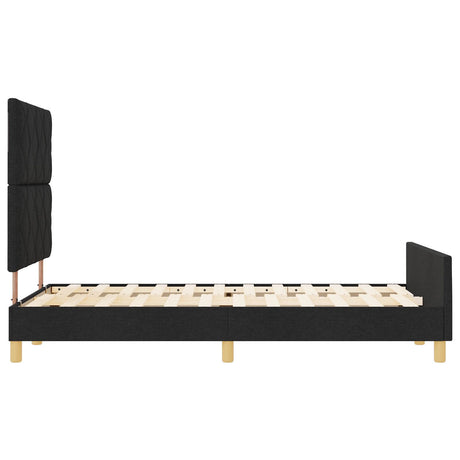 Black Fabric Bed Frame 120X200 Cm