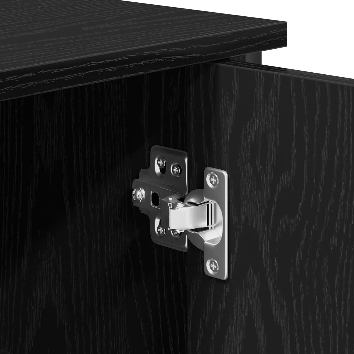 Sideboard Black Oak 100X35X75 Cm Engineered Wood