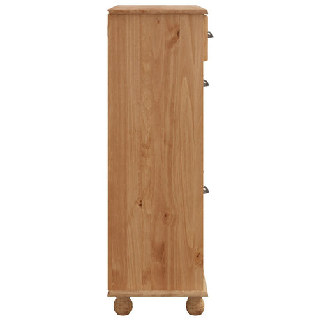 Shoe Cabinet &quot;Askim&quot; 85X35X108 Cm Solid Wood Pine