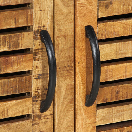 Shoe Bench 110X38X45 Cm Solid Wood Rough Mango