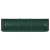 Garden Raised Bed Green 320X80X81 Cm Galvanized Steel