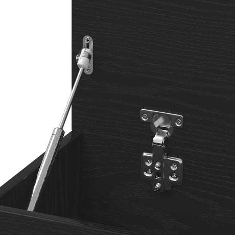 Hall Bench Black Oak 60X30X45 Cm Engineered Wood