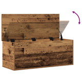 Storage Box Old Wood 90X35X35 Cm Made From Engineered Wood