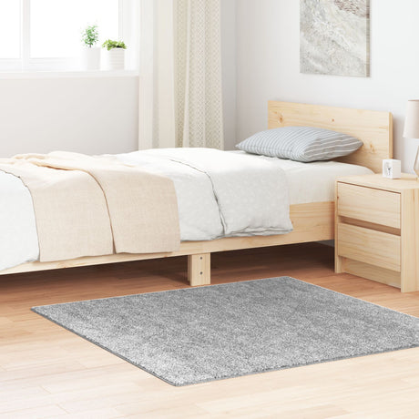 Shaggy Rug With Latex Backing Grey 120X120 Cm