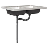 Sink Base Cabinet &quot;Porto&quot; With Sink Old Wood 80X46X84,5 Cm Engineered Wood