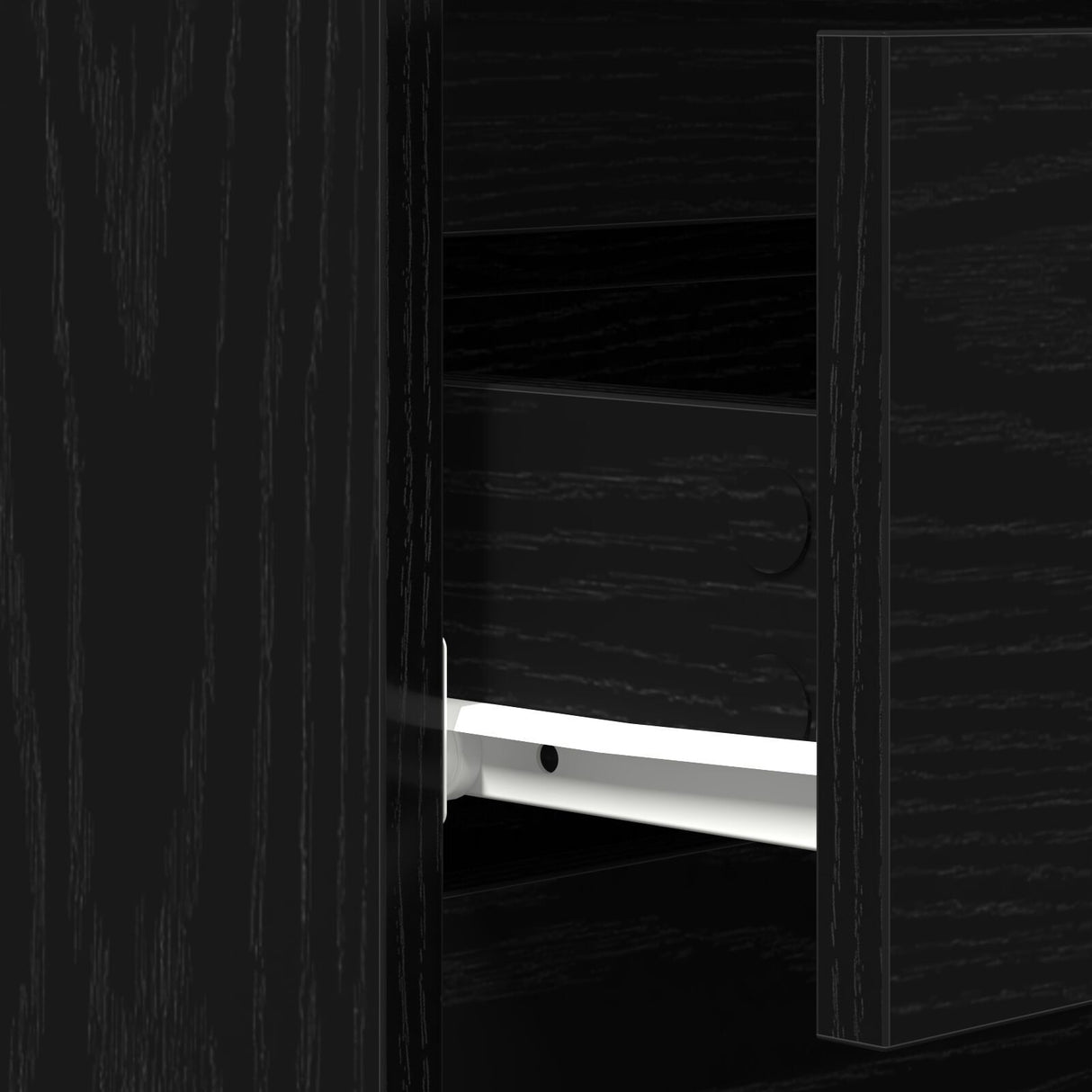 Sideboard With Drawers Black Oak 60X35X70 Cm Engineered Wood