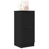 Sideboards 2 Pcs In Black Oak, 30X30X70 Cm, Made Of Engineered Wood
