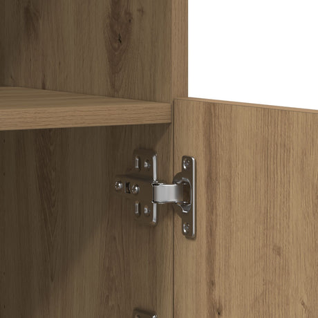 Sideboard With Led Lights Artisan Oak 60X37X67 Cm