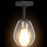 Ceiling Lights With Adjustable Glass Lampshade Anthracite E27