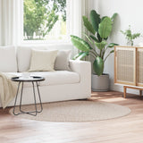 Shaggy Rug With Latex Backing Cream Ø160 Cm