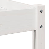 Bed Frame With Headboard White 140X220 Cm Solid Wood Pine